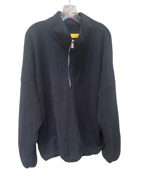 Yellow Label Co. Black Half Zip Sweatshirt - Women's XL